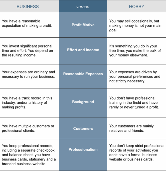 Hobbyist vs. entrepreneur