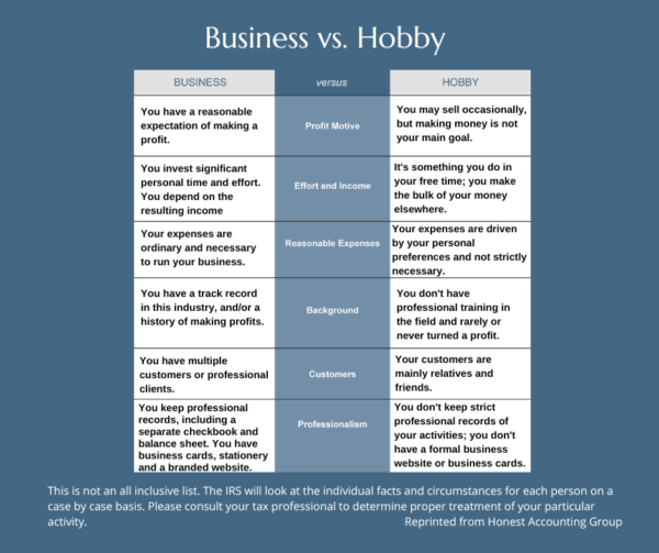 Hobbyist vs. entrepreneur